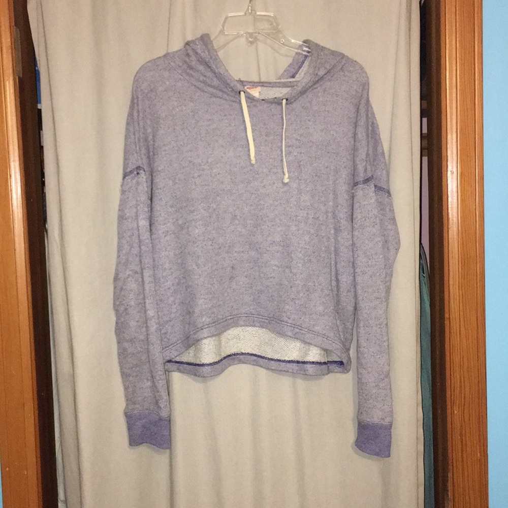 Purple high to low hoodie
